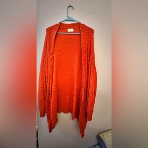 Bobbie Brooks Vibrant Orange Cardigan